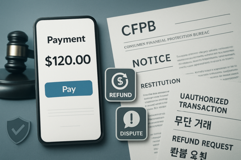 Cash App CFPB Restitution Order: What It Means for Consumers, Refund Disputes, and Korean Translation Support | Cash App CFPB 환급 명령 해설: 소비자 의미, 환불 분쟁, 그리고 한국어 번역 지원