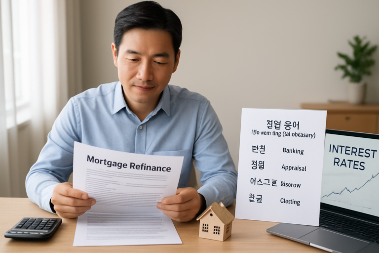 Mortgage Refinance Explained: Rates, Costs, Cash-Out Options, and a Korean-English Guide | 모기지 재융자 완벽 가이드: 금리, 비용, 캐시아웃, 한영 용어 정리